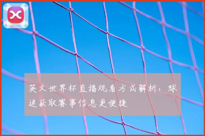 英文世界杯直播观看方式解析,球迷获取赛事信息更便捷